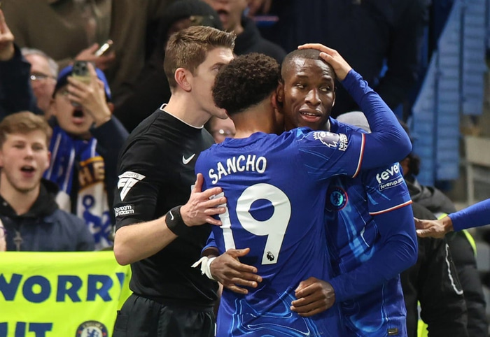 Jadon Sancho var í byrjunarliðinu gegn Brighton um helgina.