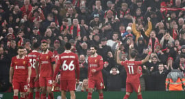 England: Liverpool með sjö stiga forystu á toppnum