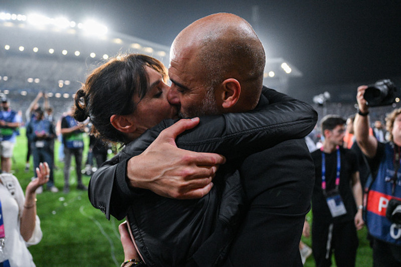 Cristina Serra og Pep Guardiola.