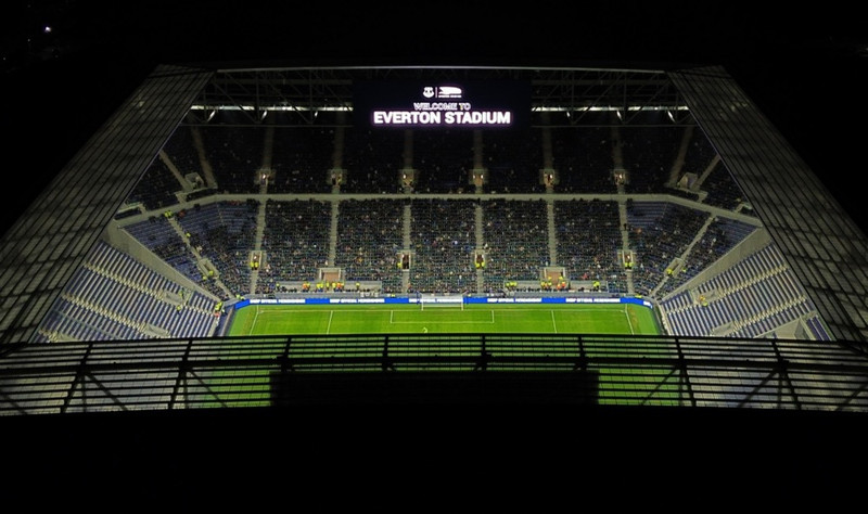 Myndir: Nýr leikvangur Everton notaður í fyrsta sinn