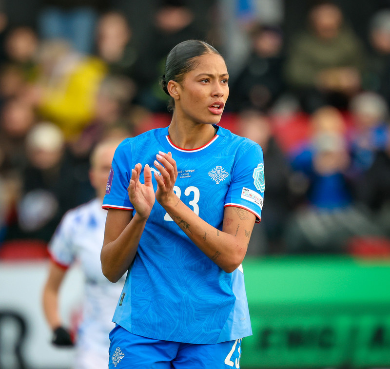 Sveindís Jane Jónsdóttir spilaði í kvöld sinn 50. landsleik fyrir Ísland.