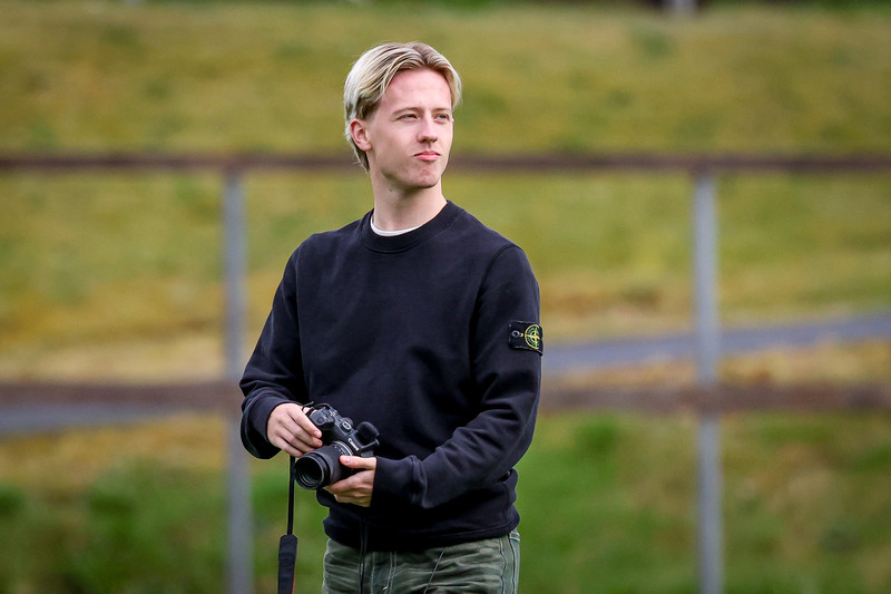 Arnar að störfum.