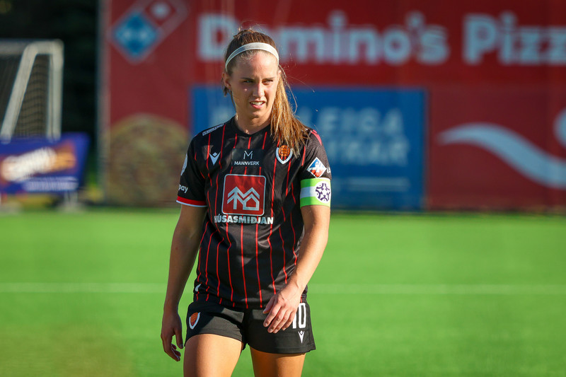 Selma Dögg Björgvinsdóttir sneri aftur á völlinn eftir barnsburð og lék síðustu 20 mínúturnar í tapi Víkings gegn Fram.