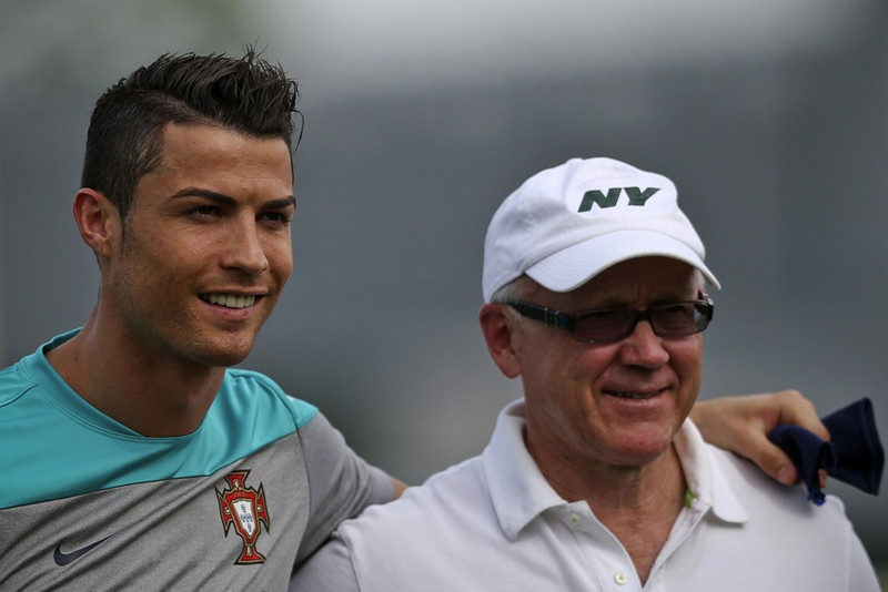 Woody Johnson er hér á mynd með Cristiano nokkrum Ronaldo.