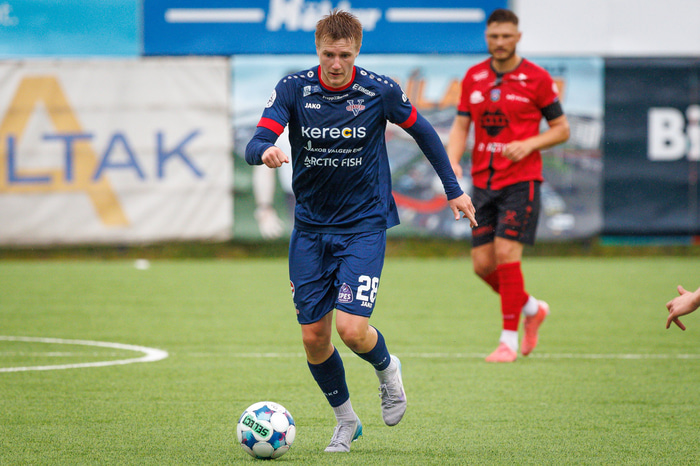 Jeppe Pedersen skoraði sigurmarkið í bikarúrslitaleiknum og hefur verið orðaður við Val.