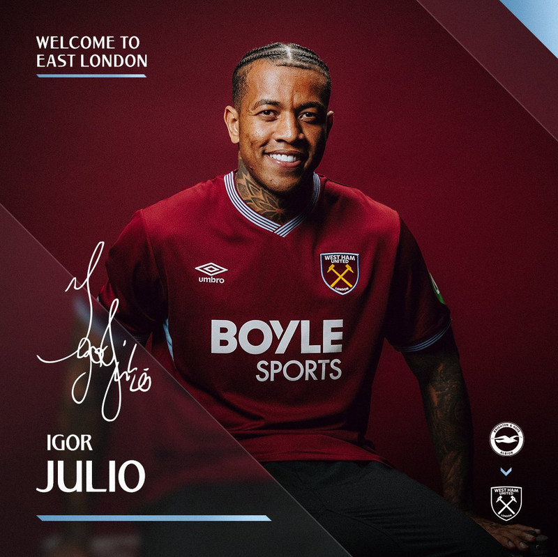 Igor Julio valdi West Ham fram yfir Crystal Palace (Staðfest)