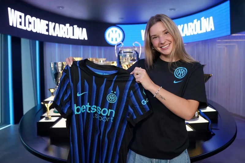 Karólína var að klára sitt fyrsta tímabil með stórliðinu Inter.