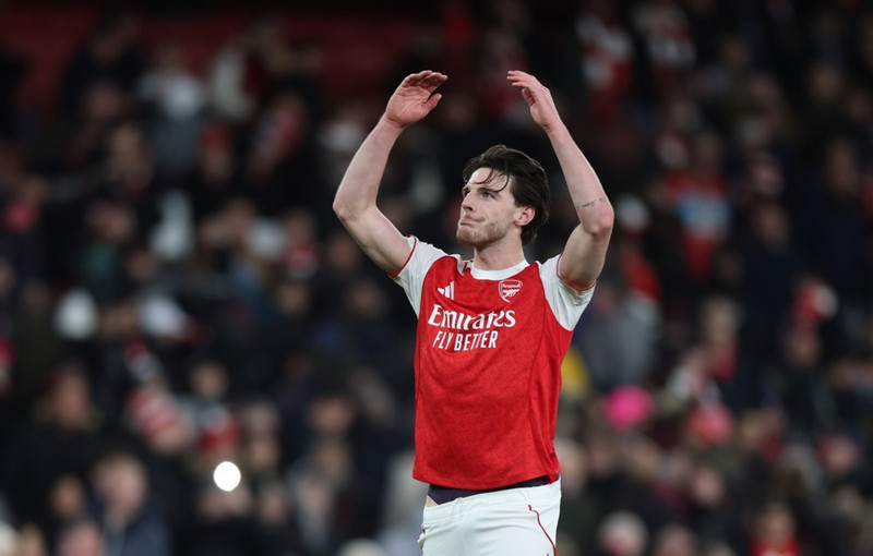 <b>Miðjumaður: Declan Rice (Arsenal)</b> - Orð eru óþörf. Tvö mörk, leiðtogi og framtíðarfyrirliði enska landsliðsins.