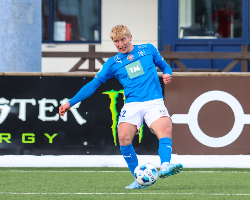 Vinstri bakvörðurinn Örvar Logi Örvarsson.