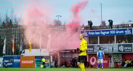 Gæslumanni ofbauð og fór heim eftir blysagang Víkinga