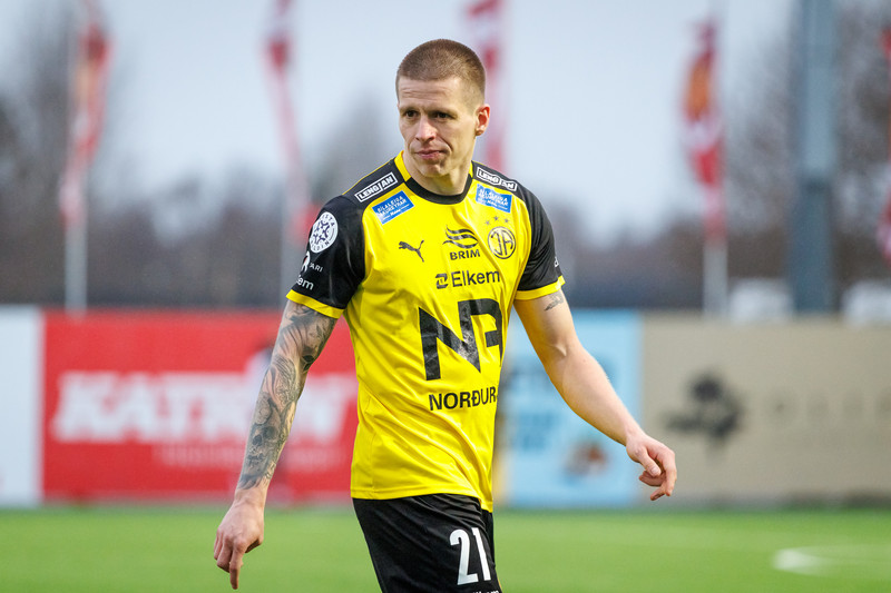 Böðvar Böðvarsson mætti sínum gömlu félögum í kvöld