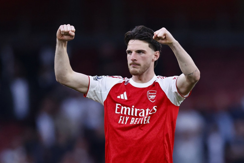 <b>Miðjumaður: Declan Rice (Arsenal) -</b> Stórkostlegur, vélin í liði Arsenal.