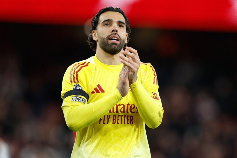David Raya, markvörður Arsenal.