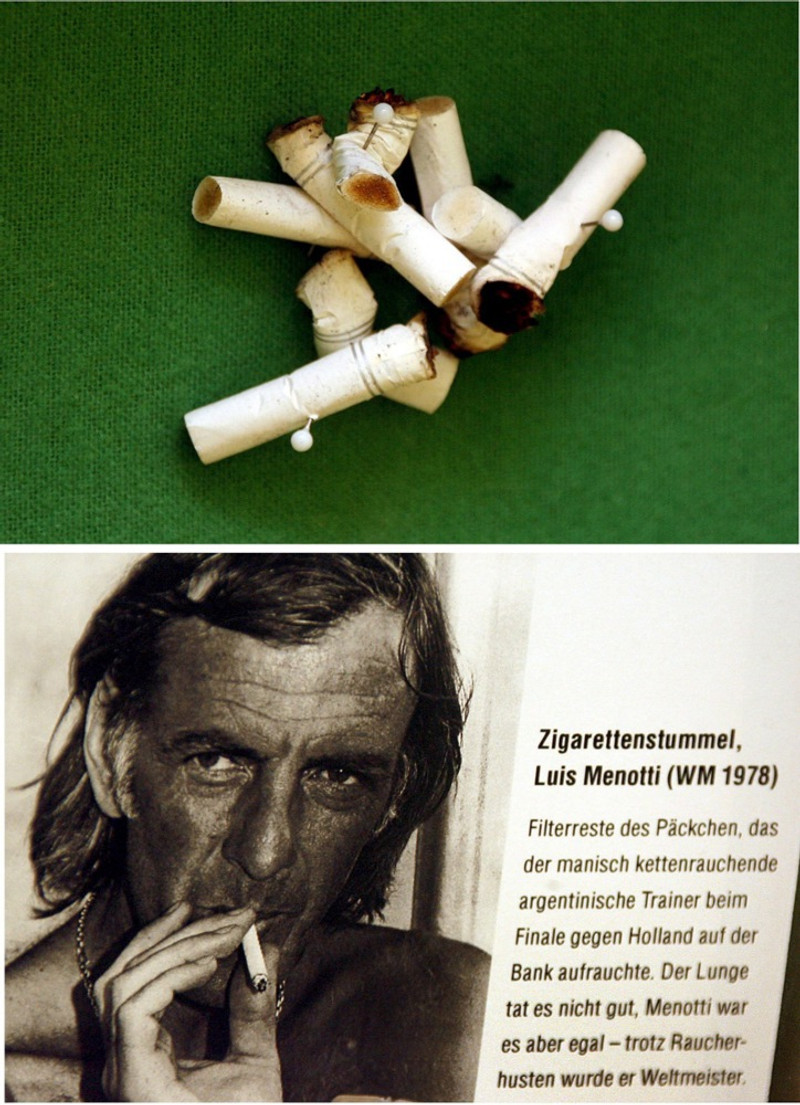 Sígaretttur sem Luis Menotti, landsliðsþjálfari Argentínu, reykti á HM 1978 urðu síðar að safngripum.