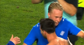 Messi spjallaði lengi við Daníel Tristan eftir leikinn