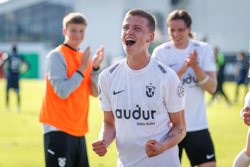 Ísak Bergmann og Davíð Þór fögnuðu dátt fyrsta sigri FH