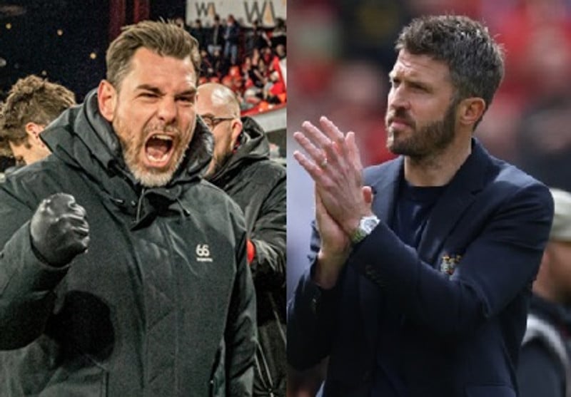Freyr Alexandersson mætir Michael Carrick í næsta mánuði.
