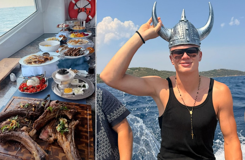 Haaland nýtur sín vel í Sardiníu.