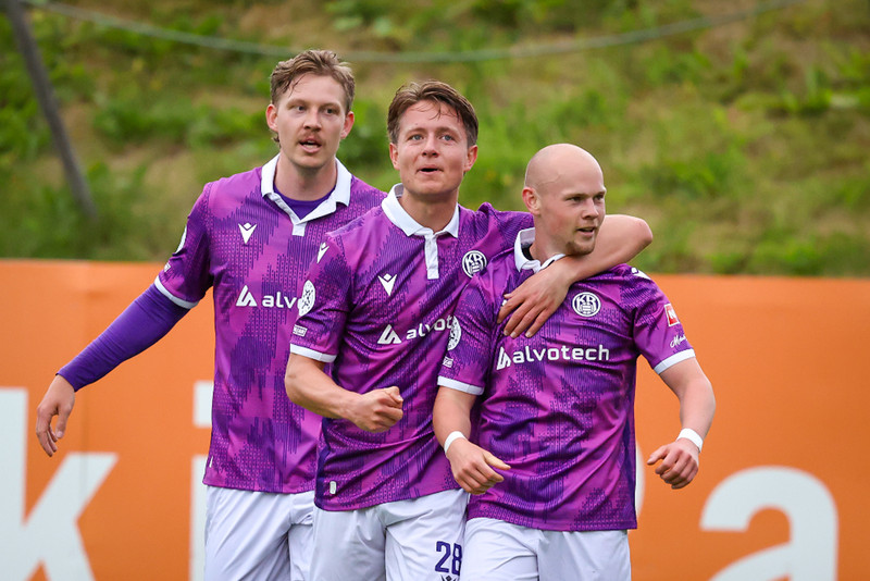 Luke Rae skoraði mark KR, en fór líka illa með góðar stöður