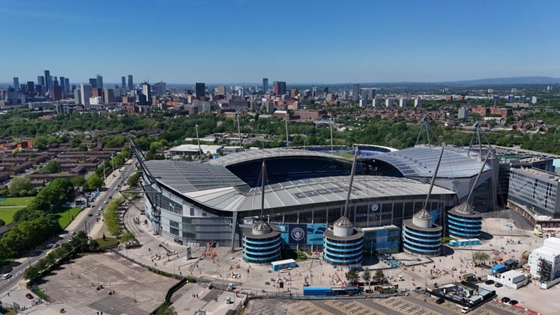 Etihad leikvangurinn, heimavöllur Man City.
