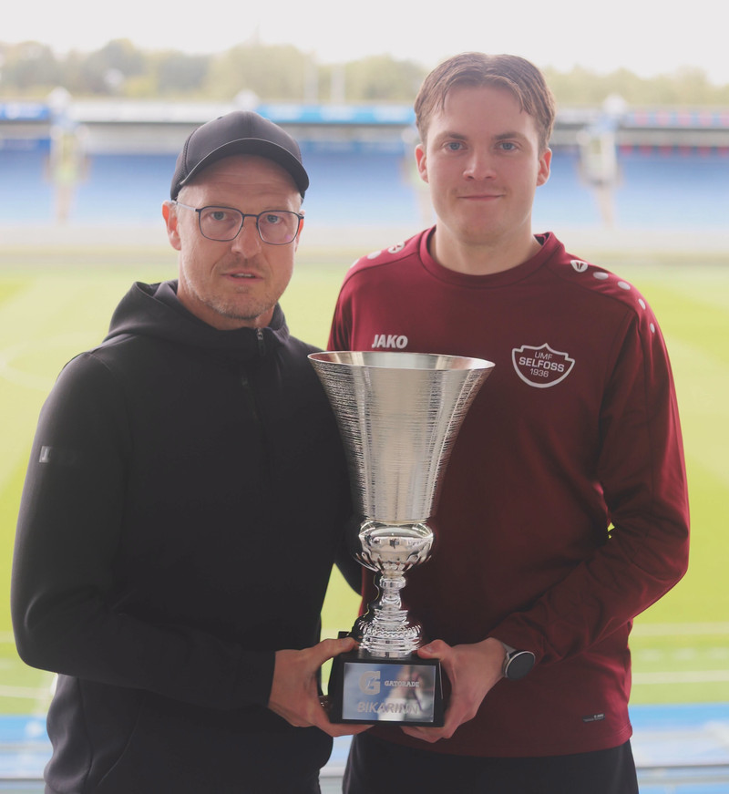 Óli Stefán og Aron Fannar Birgisson