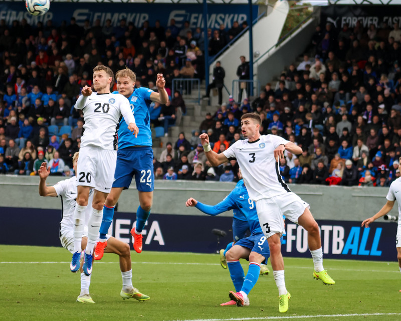 Myndaveisla: Ísland gerði jafntefli gegn Eistum
