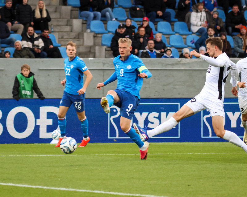 Myndaveisla: Ísland gerði jafntefli gegn Eistum