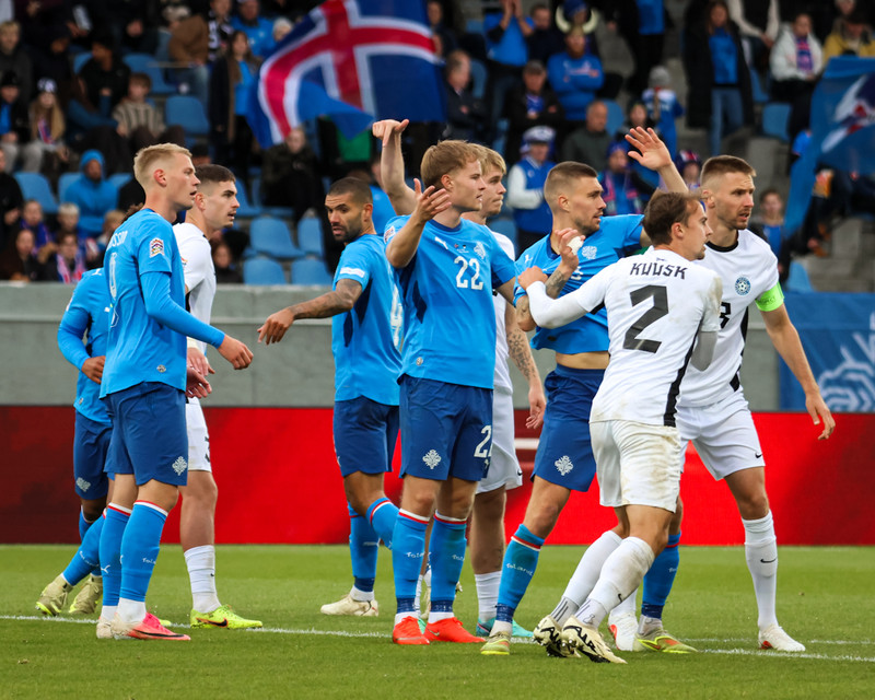 Myndaveisla: Ísland gerði jafntefli gegn Eistum