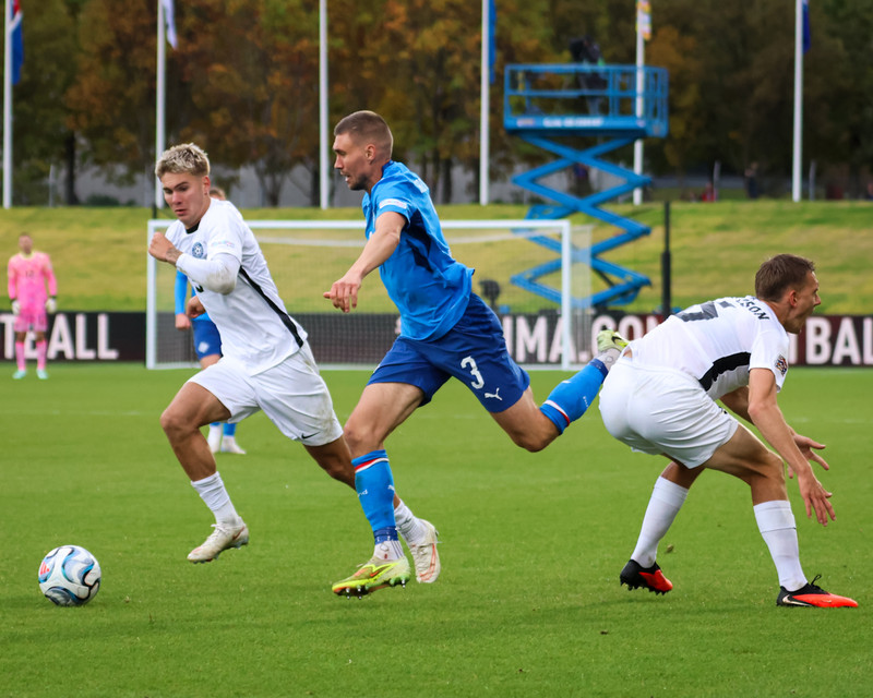 Myndaveisla: Ísland gerði jafntefli gegn Eistum