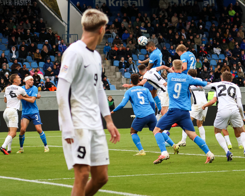 Myndaveisla: Ísland gerði jafntefli gegn Eistum