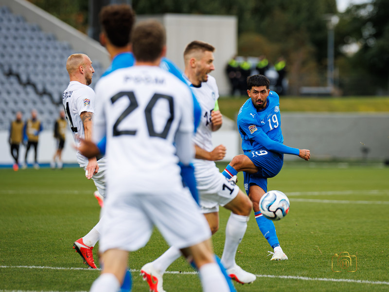 Myndaveisla: Ísland gerði jafntefli gegn Eistum