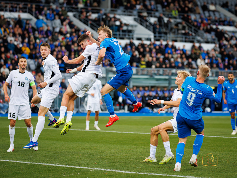 Myndaveisla: Ísland gerði jafntefli gegn Eistum