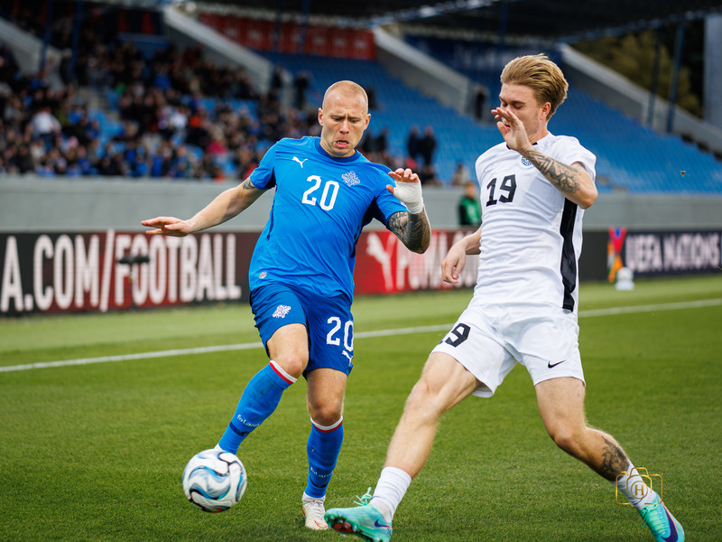 Myndaveisla: Ísland gerði jafntefli gegn Eistum